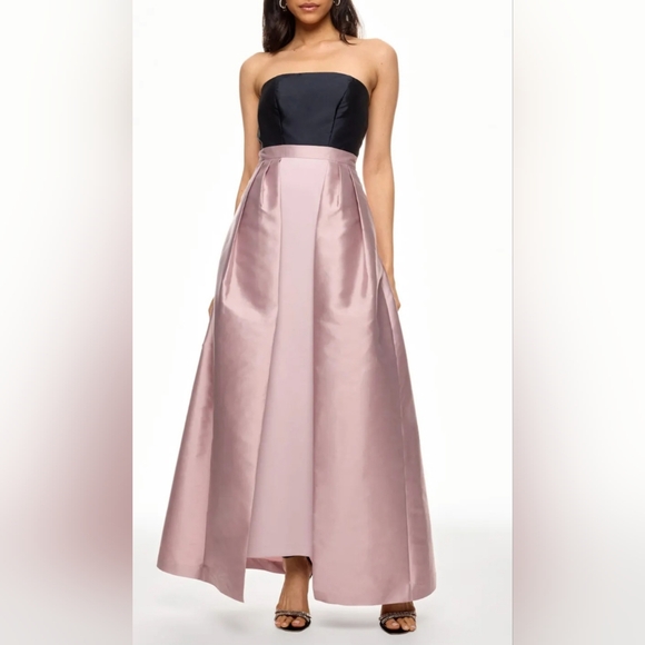 NWT Kay Unger Vivienne Strapless Walk-Thru Formal Gown‎ Maxi Skirt w/ Pockets 12